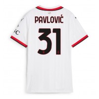 Zenski Nogometni Dres AC Milan Strahinja Pavlovic #31 Gostujuci 2024-25 Kratak Rukav